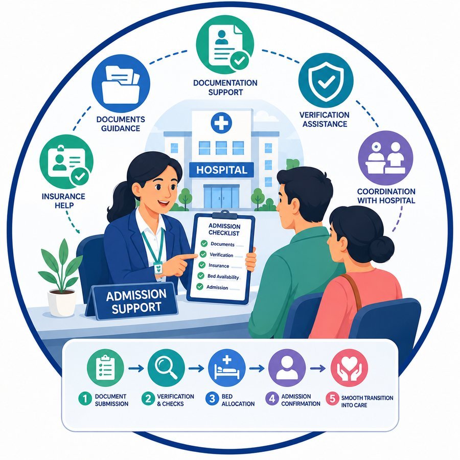Admission Procedure Support - smooth guided hospital admission