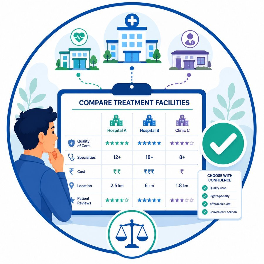 Comparison List of Treatment Facilities - compare hospitals and clinics